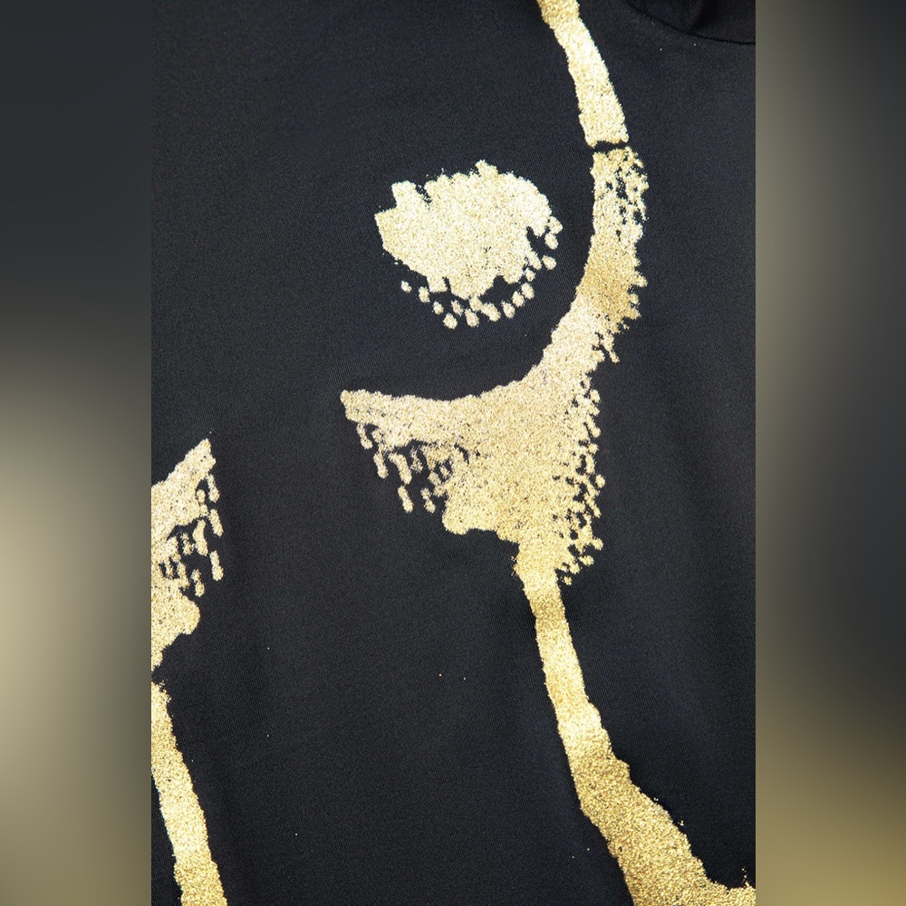 Micas Body Print Turtle Neck Langarm Maxikleid - Picture 8 of 9